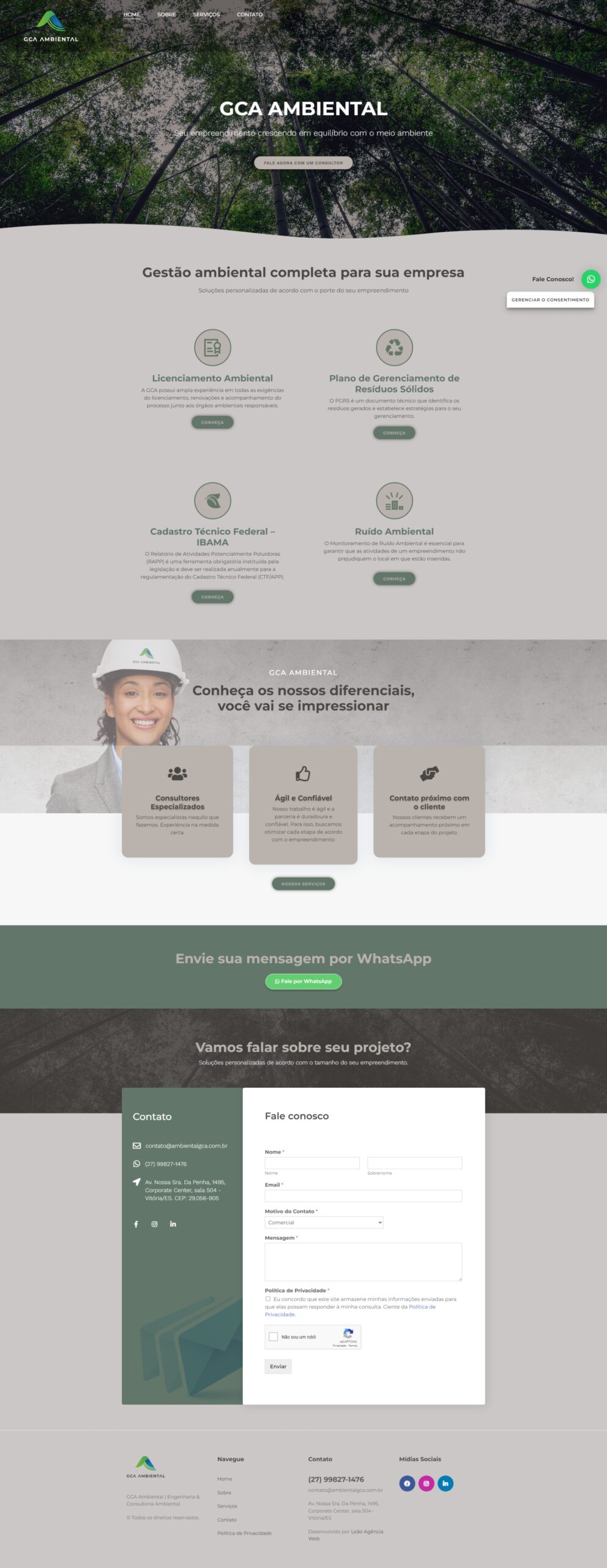 Novo Site da GCA Ambiental